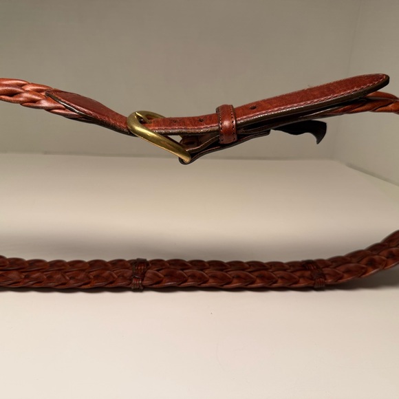 Brighton Women's Vintage 90s Brown Leather Belt Size 34/Small Western Cowgirl - Picture 11 of 16